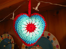 Simple Sunburst Crochet Heart