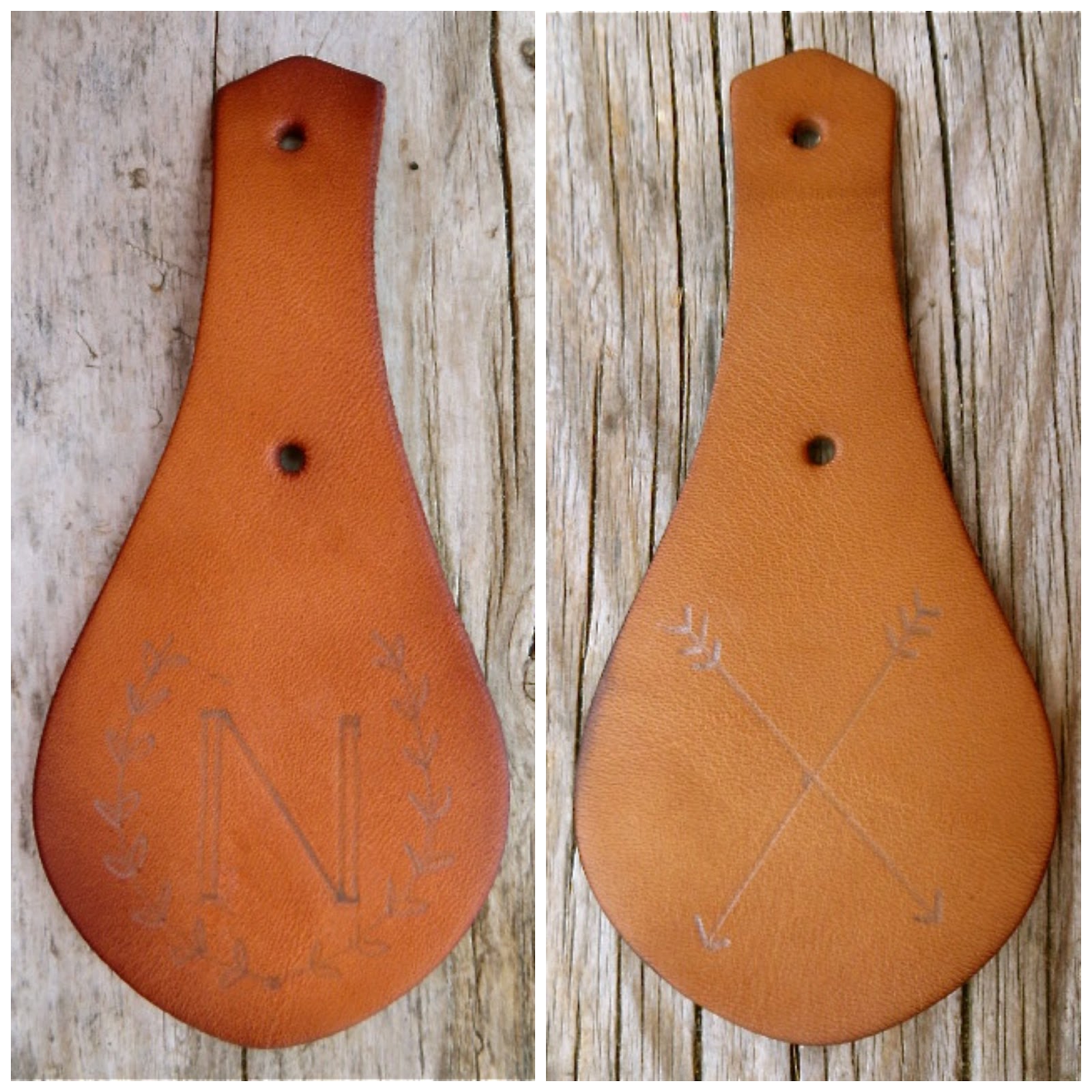 on my honor... Book Report Inspiration Personalized leather key fobs