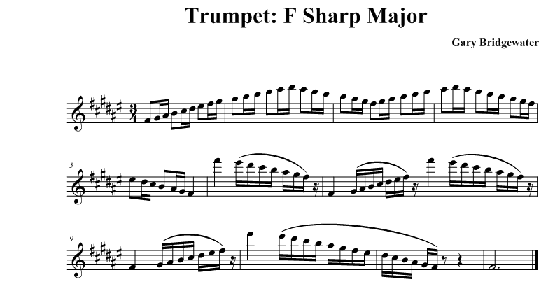 Trumpet Trumpet F Sharp Major