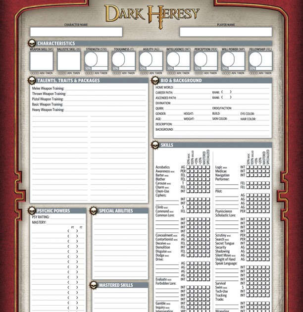 warhammer 40k character sheet printout warhammer 40k character sheet printout