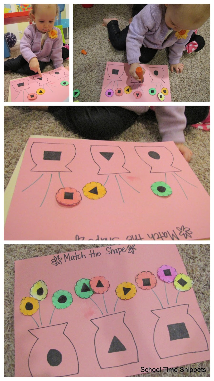 FREE Flower Shape Sort Printable for Toddlers & Preschoolers School