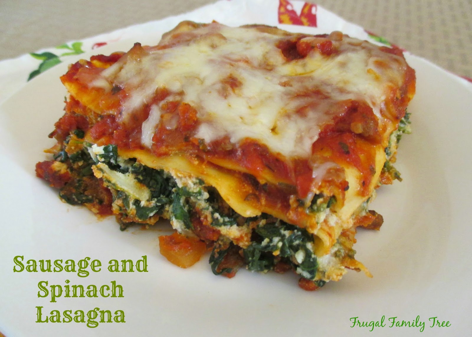 Sausage and Spinach Lasagna Made With Heinz Classico Family Favorites