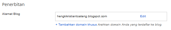 setting alamat blog
