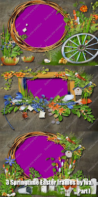 3 Springtime Easter frames Part I by Iva