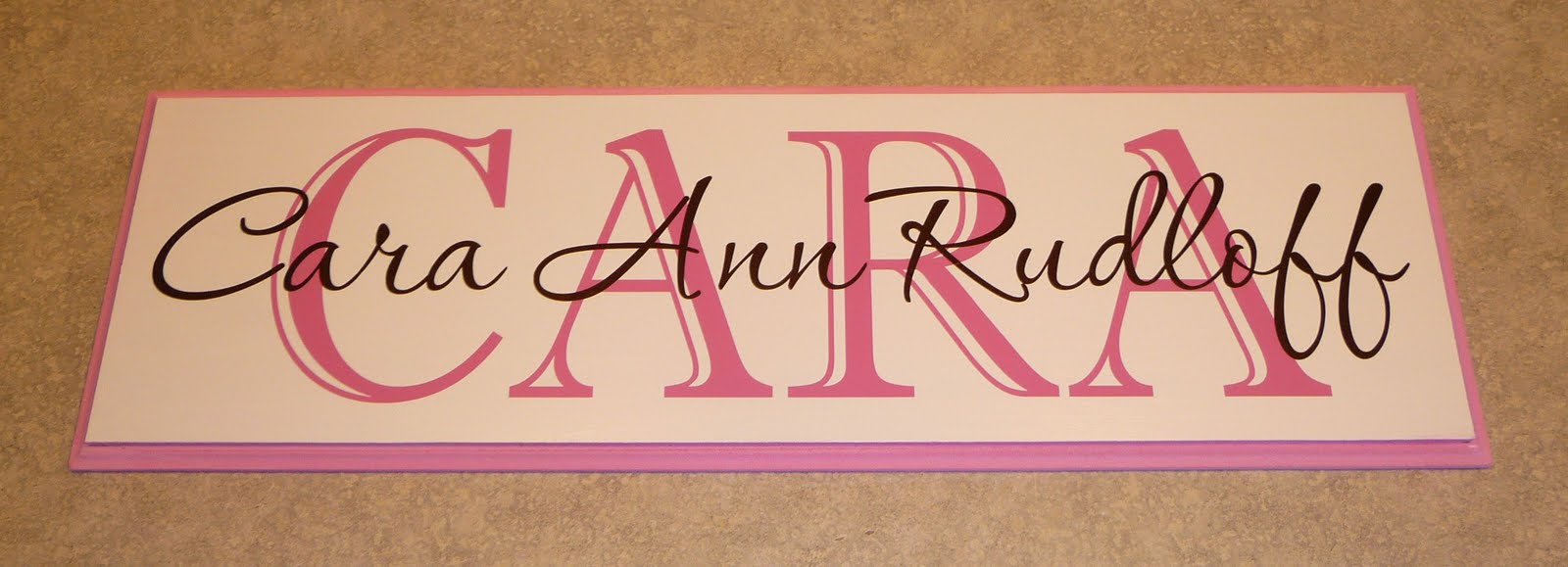Cher's Signs by Design Personalized Name Boards