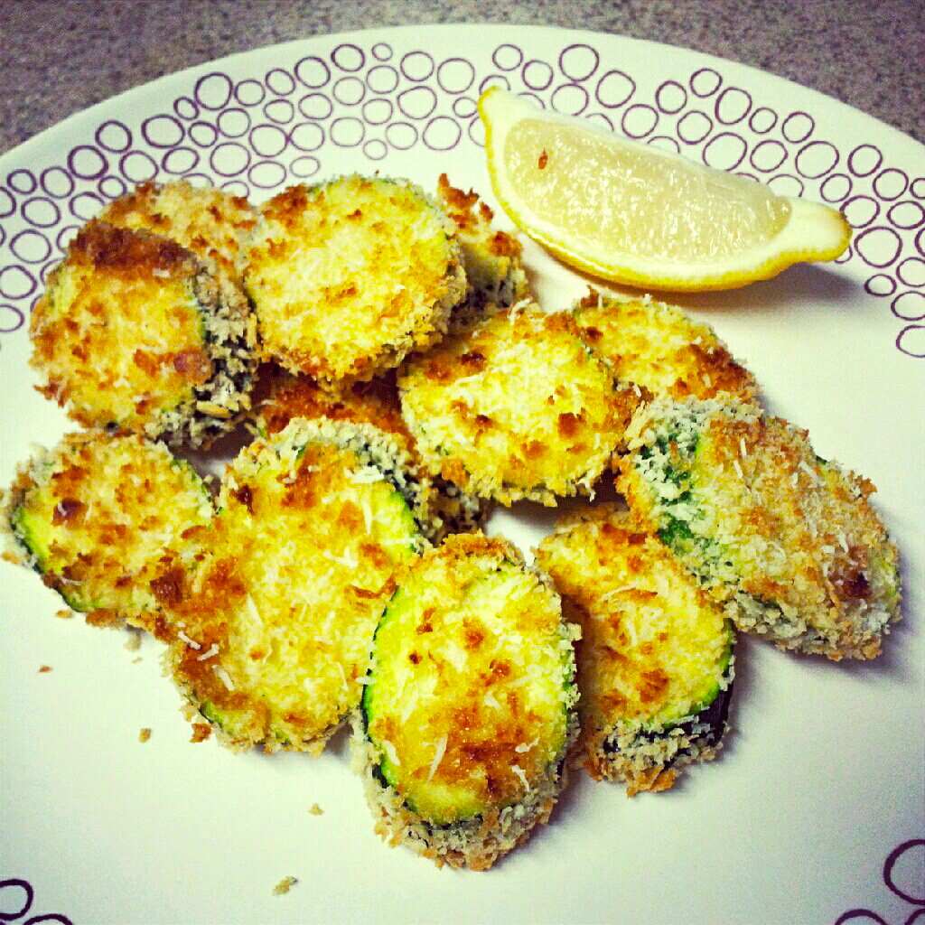 Sunny Side Up Oven Fried Zucchini