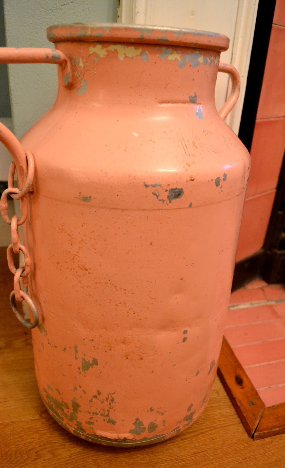 The Pug and Cupcake Painted Apple Crates and A Pink Milk Urn