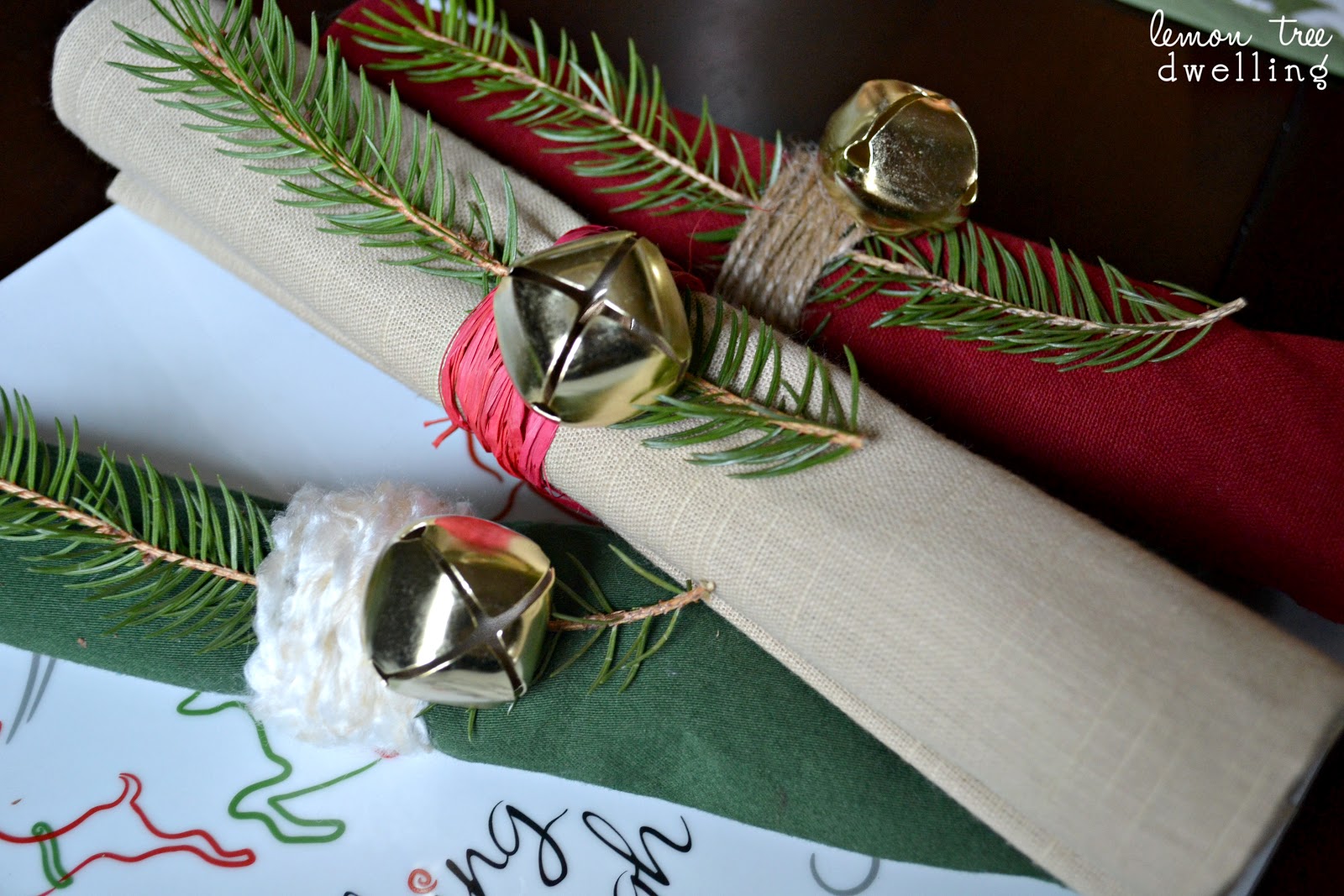 Lemon Tree Dwelling Jingle Bell Napkin Rings