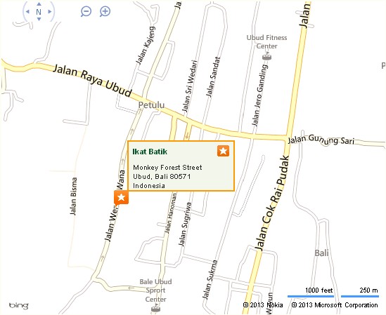 Ikat Batik Ubud Location Map,Location Map of Ikat Batik Ubud,Ikat Batik Ubud Accommodation Destinations Attractions Hotels Map Photos Pictures