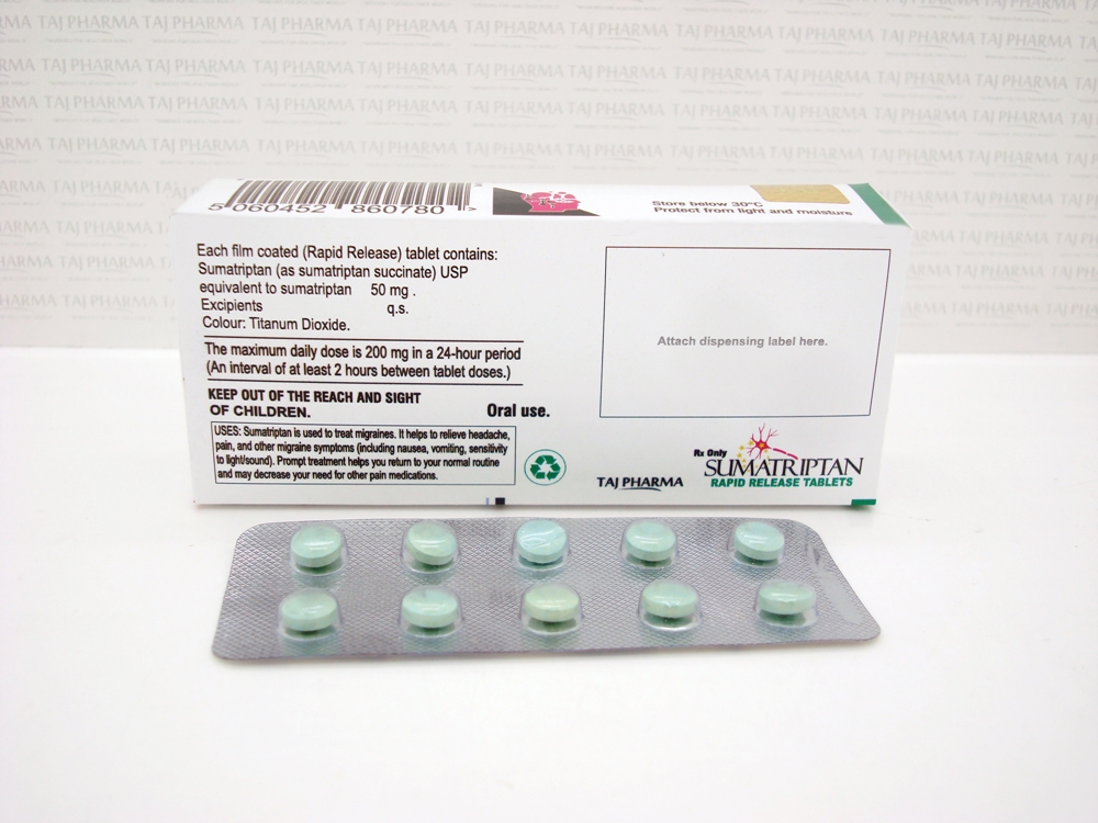 How often can you take imitrex 50 mg per day