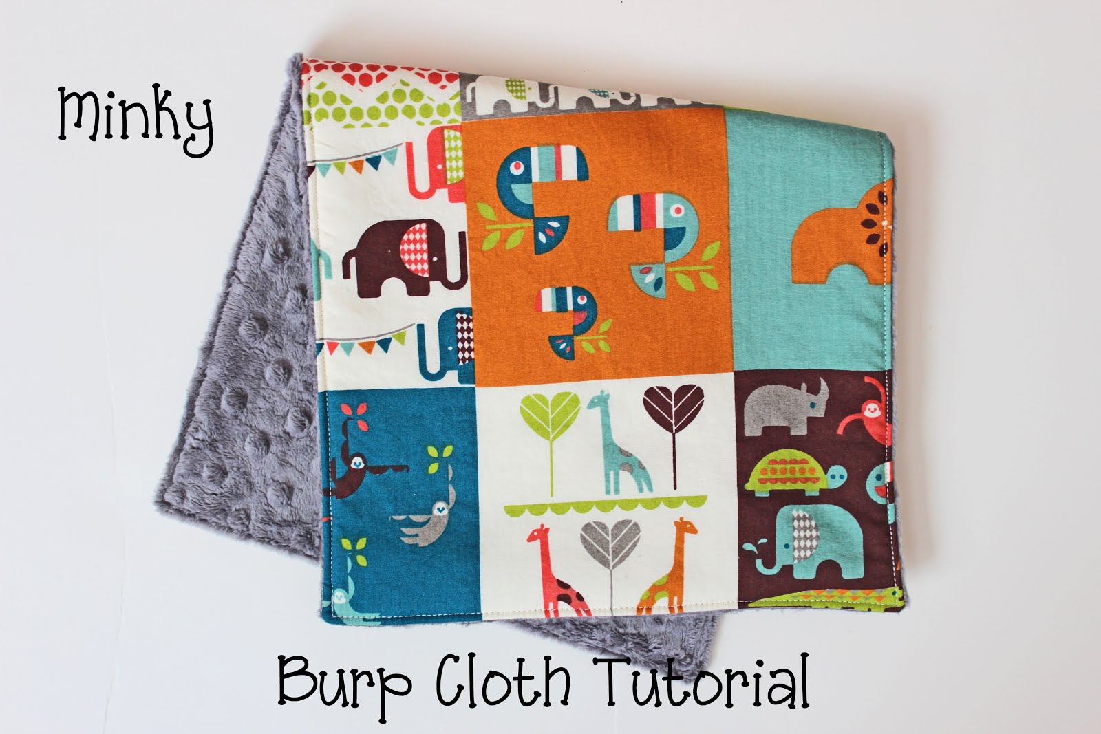 The Bailey Girls Minky Burp Cloth Tutorial