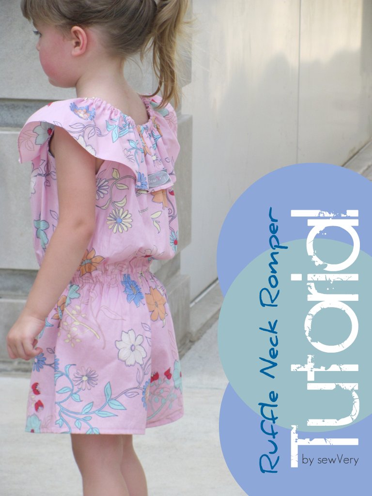 sewVery Ruffle Neck Romper Tutorial