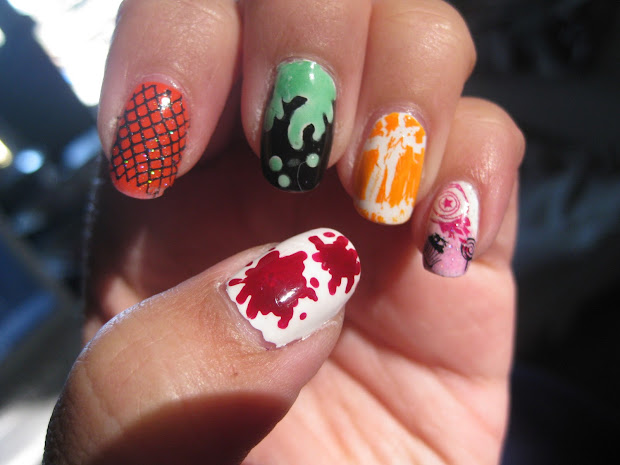 simple halloween nail design