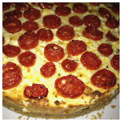 Torta de ricota com tomatinho e manjericão Foto+(21)