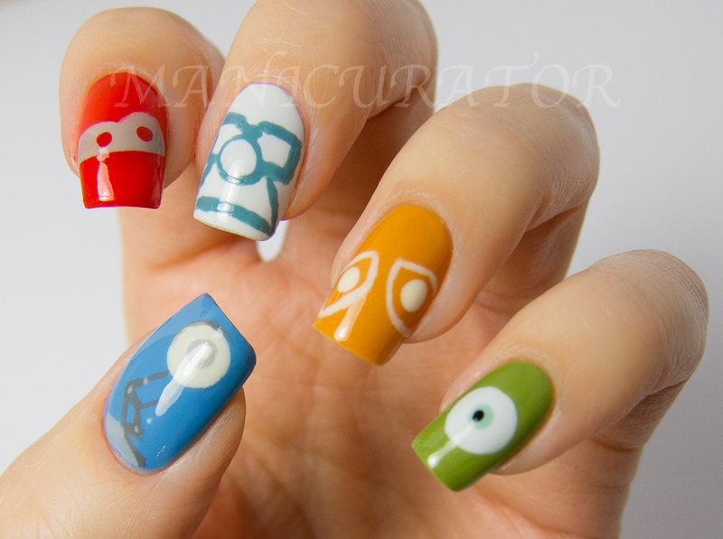 31DC Day 23 Inspired by a movie (PIXAR nail art)