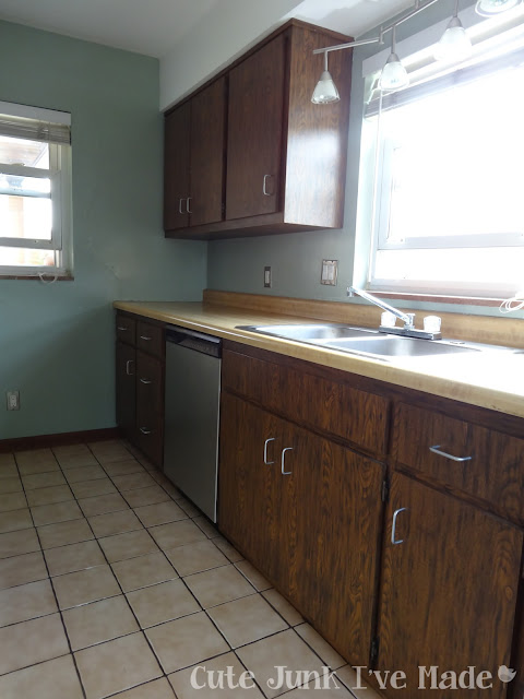 How to Paint Laminate Cabinets - Before