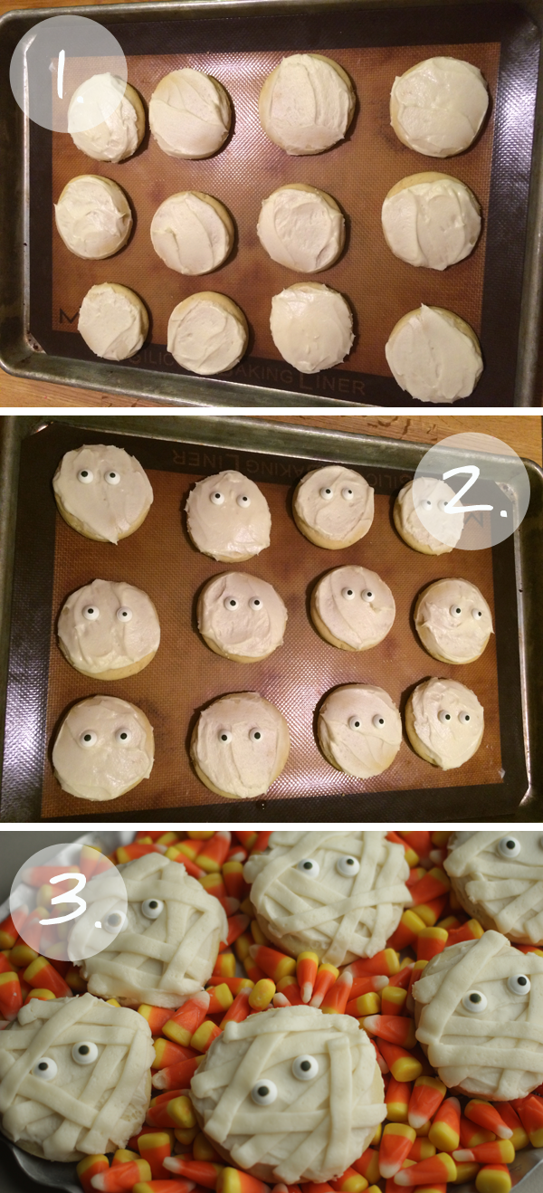 How to decorate mummy cookies