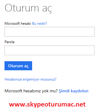 skype oturum aç