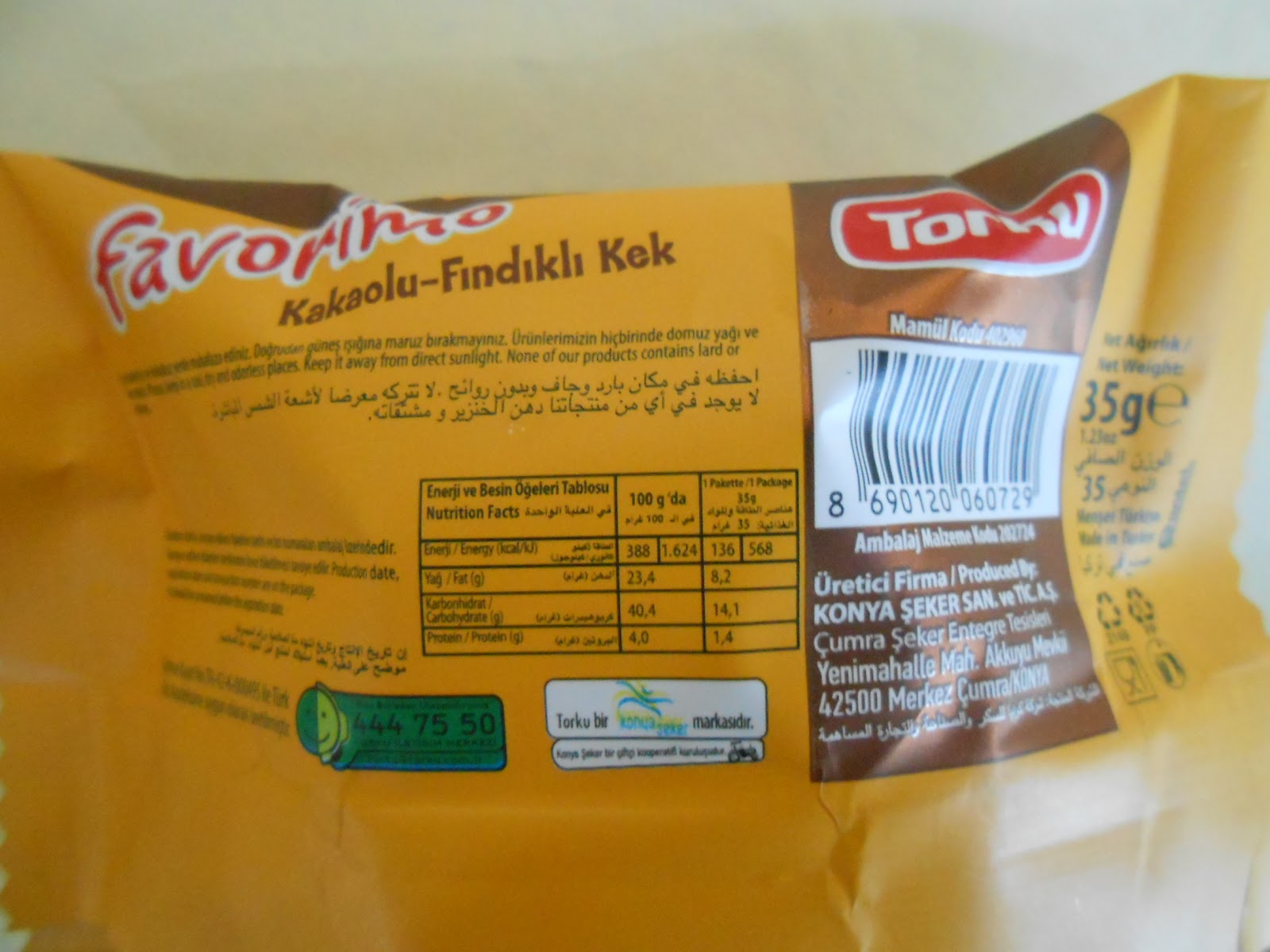 MTG ahlatt42 Torku Favorimo Fındıklı Kakaolu Kek değerlendirme