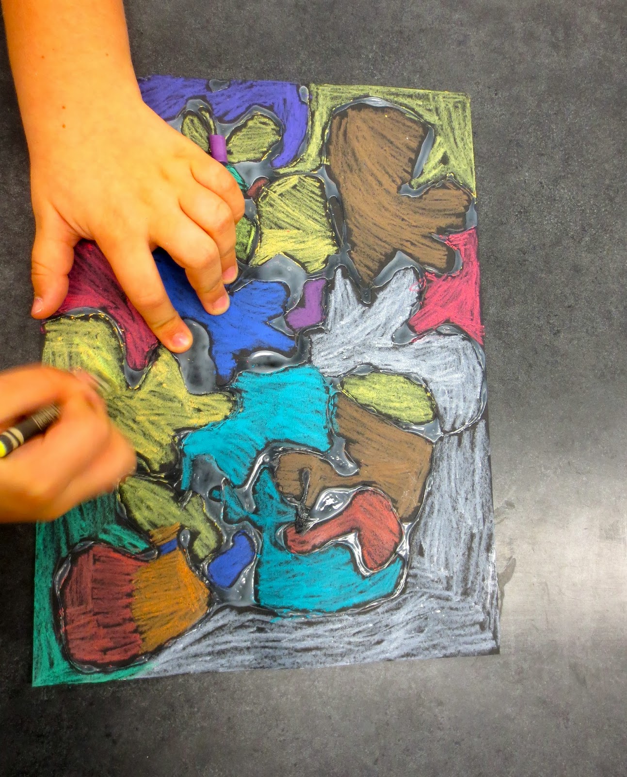 Zilker Elementary Art Class 1st Grade Free Form Shapes