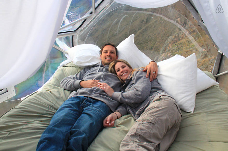 Terrifying See -Through Sleeping Capsules Hang 400 Feet Above Peru’s Sacred Valley Terrifying See -Through Sleeping Capsules Hang 400 Feet Above Peru’s Sacred Valley