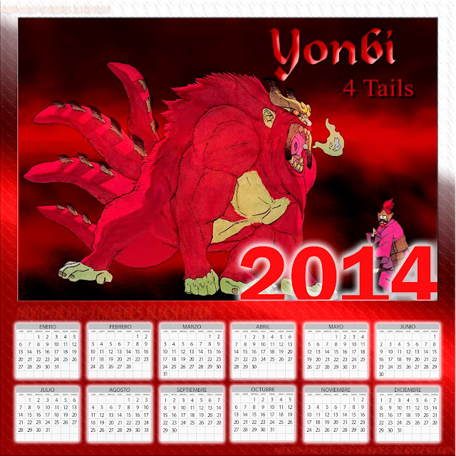 calendario 2014 naruto