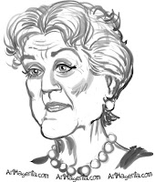 Angela Lansbury is a caricature by Artmagenta