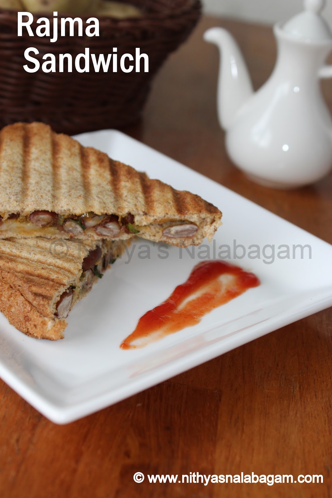 Red Kidney beans Sandwich Rajma Sandwich Nithya's Nalabagam