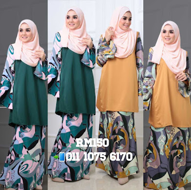 BAJU KURUNG MODEN KEMBANG RAUDHA MEDINA