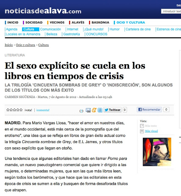 Clipping de 'Las 1001 fantasías más eróticas y salvajes de la historia' actualizado a 30 de septiembre 2012 - Roser Amills, escritora mallorquina