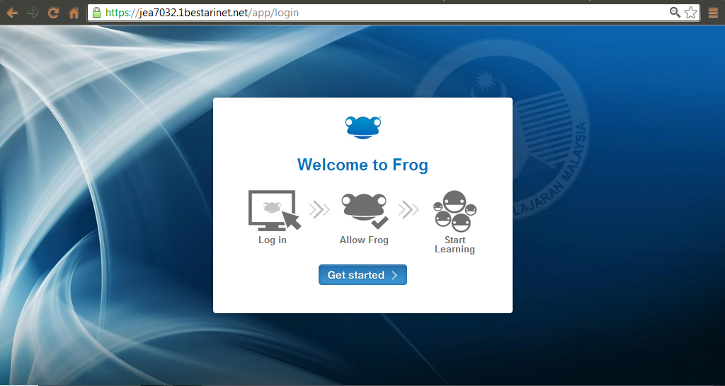 Frog VLE : Tutorial: Log in Frog Frog VLE : Tutorial: Log in Frog