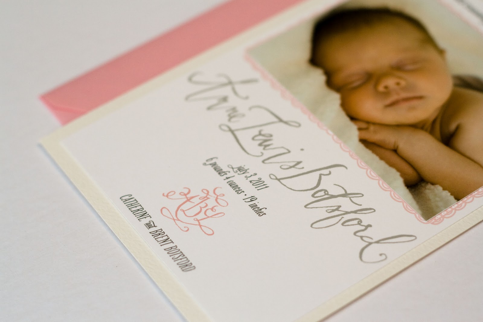 the good stuff BIRTH ANNOUNCEMENT anne lewis botsford