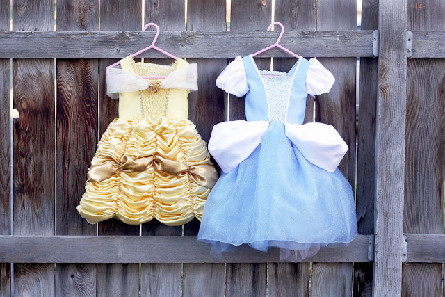 DIY Belle & Cinderella Princess Costumes