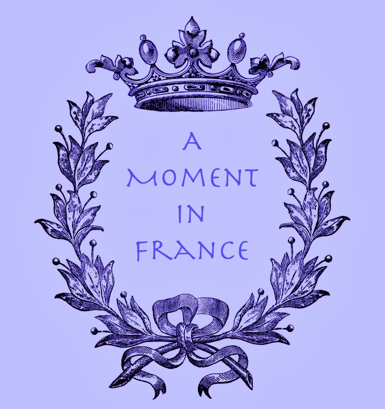 Botanic Bleu French Script Feathers