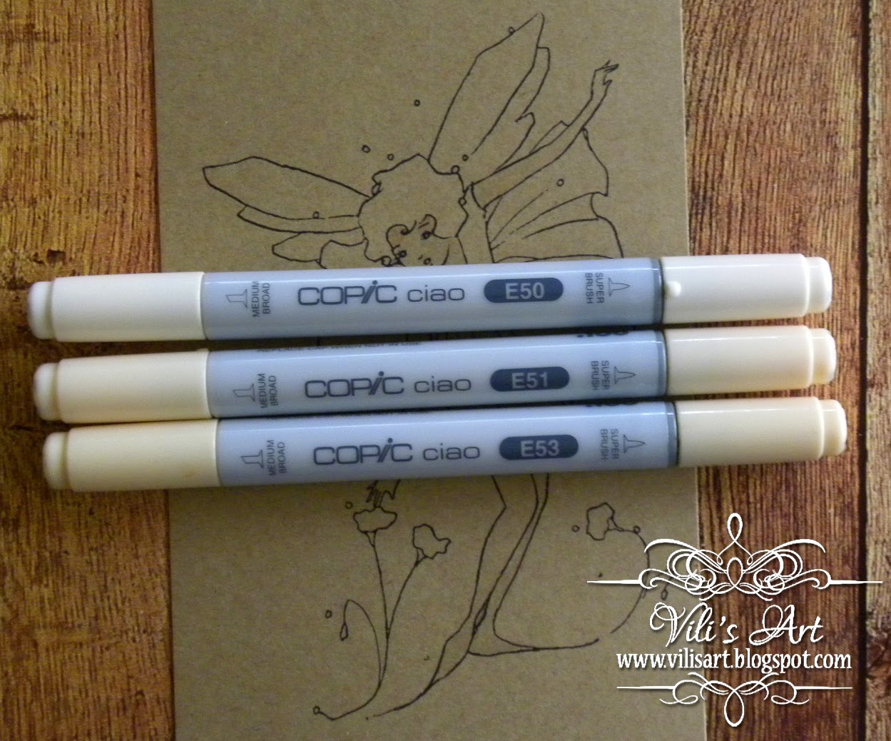 Copic Marker Europe Colouring with Copic markers on Kraft Paper