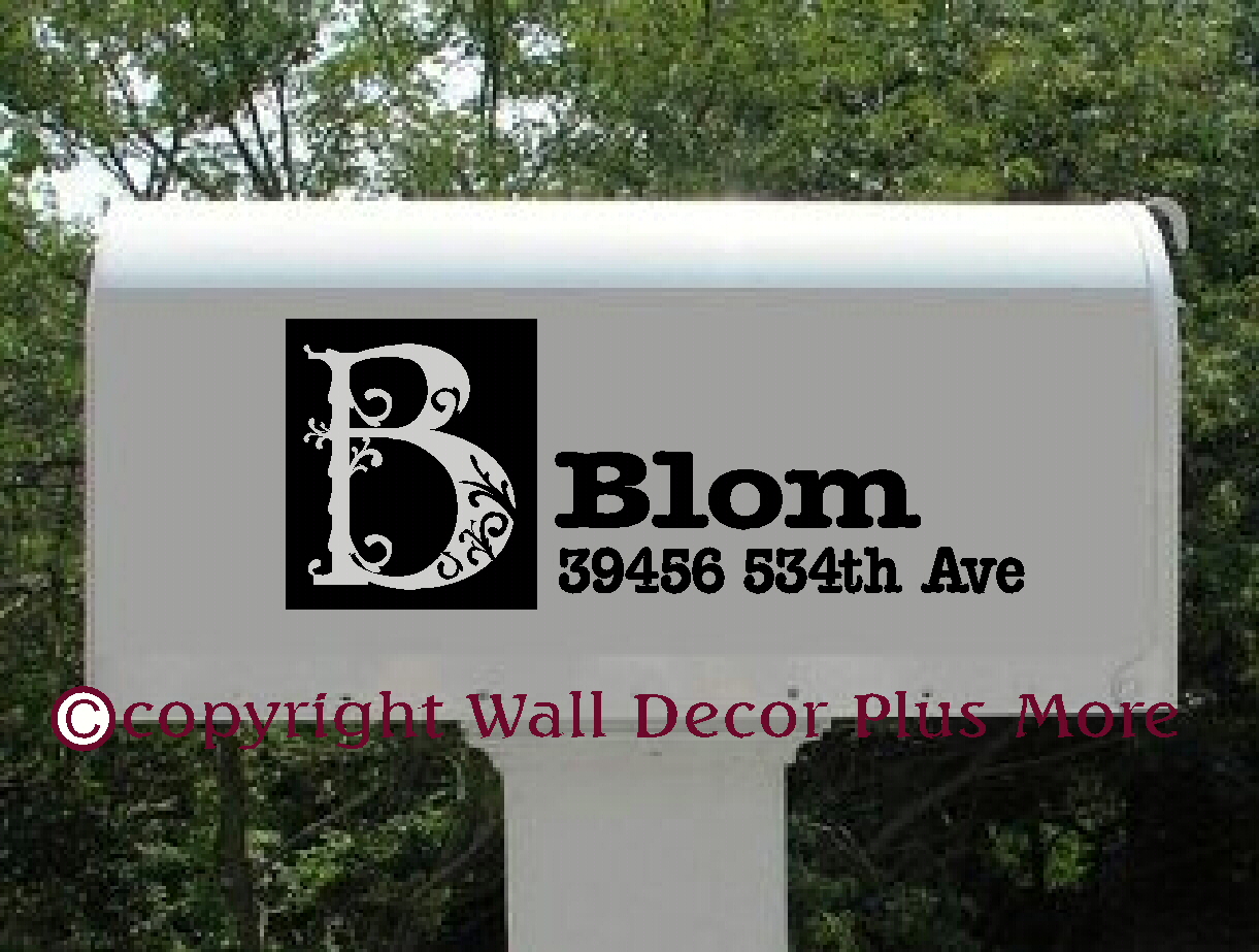 Decorating with Wall Vinyl Spring Time Personalize your Mailbox with