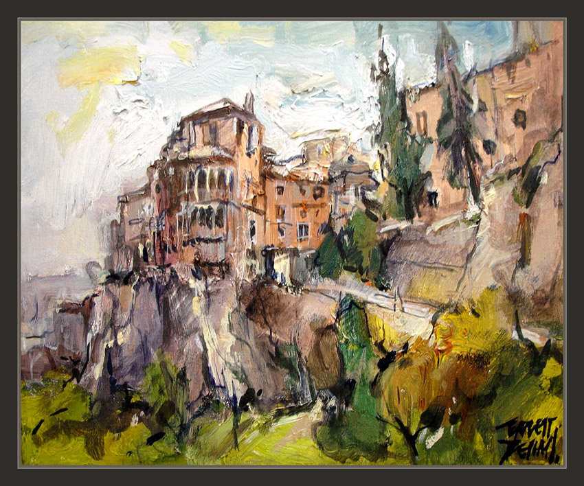 CUENCA-PINTURA-CASAS COLGADAS-PAISAJES-CUADROS-PINTOR-ERNEST DESCALS CUENCA-PINTURA-CASAS COLGADAS-PAISAJES-CUADROS-PINTOR-ERNEST DESCALS