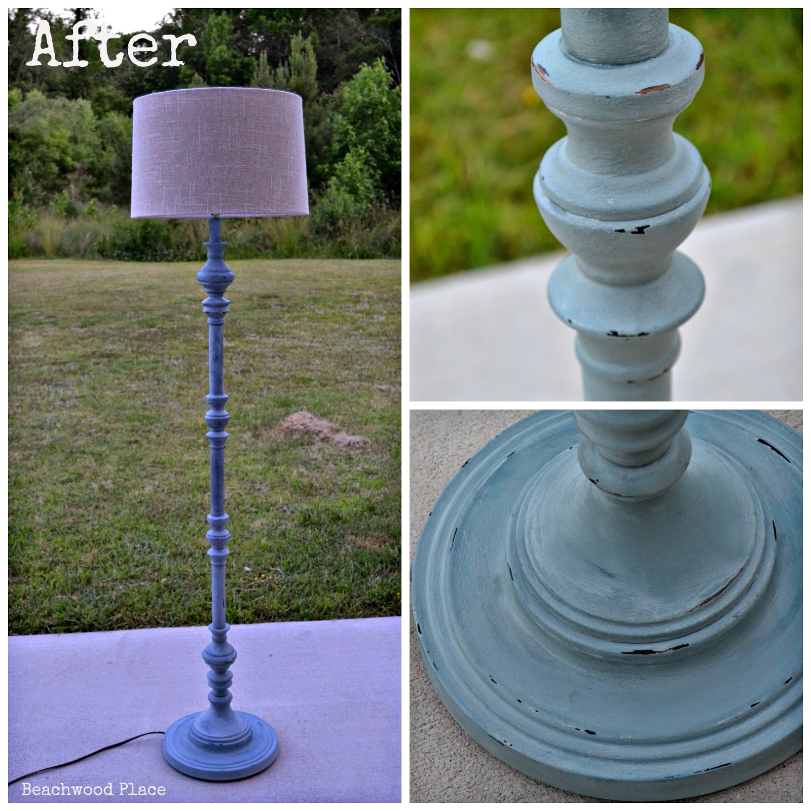 Beachwood Place Chalk Painted Floor Lamp