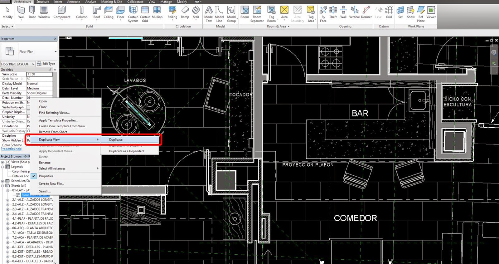 REVIT WINDSURFER: OCULTAR ACABADOS PARA ACOTAR PLANOS DE ALBAÑILERIA EN