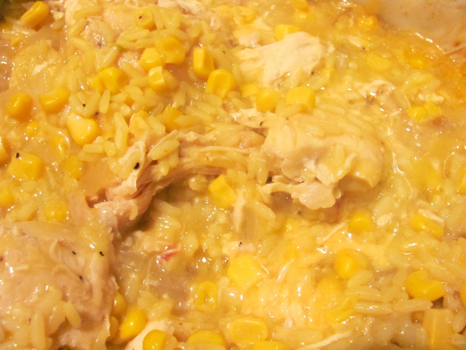 With Blonde Ambition Slow Cooker Chicken and Rice Casserole