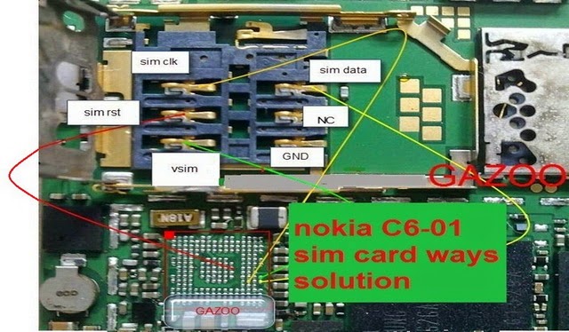 mobile reparing solution nokia c6 01 insert sim problem solution jumper ways