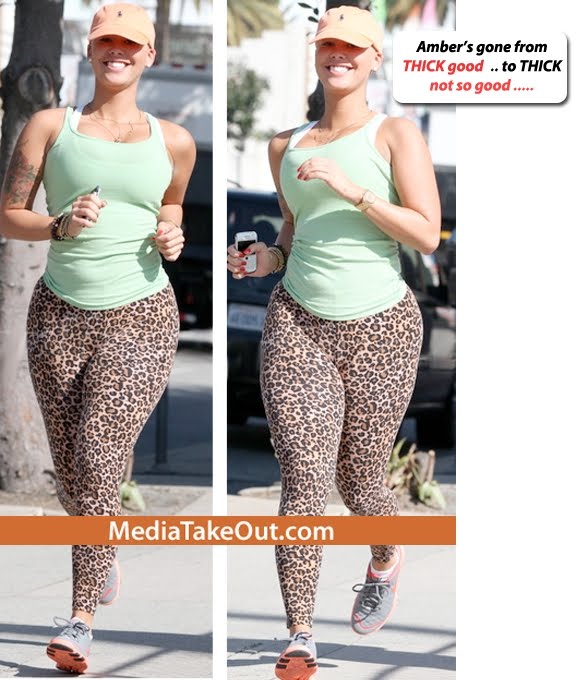 amber rose fat pictures. Amber Rose Gains Weight.