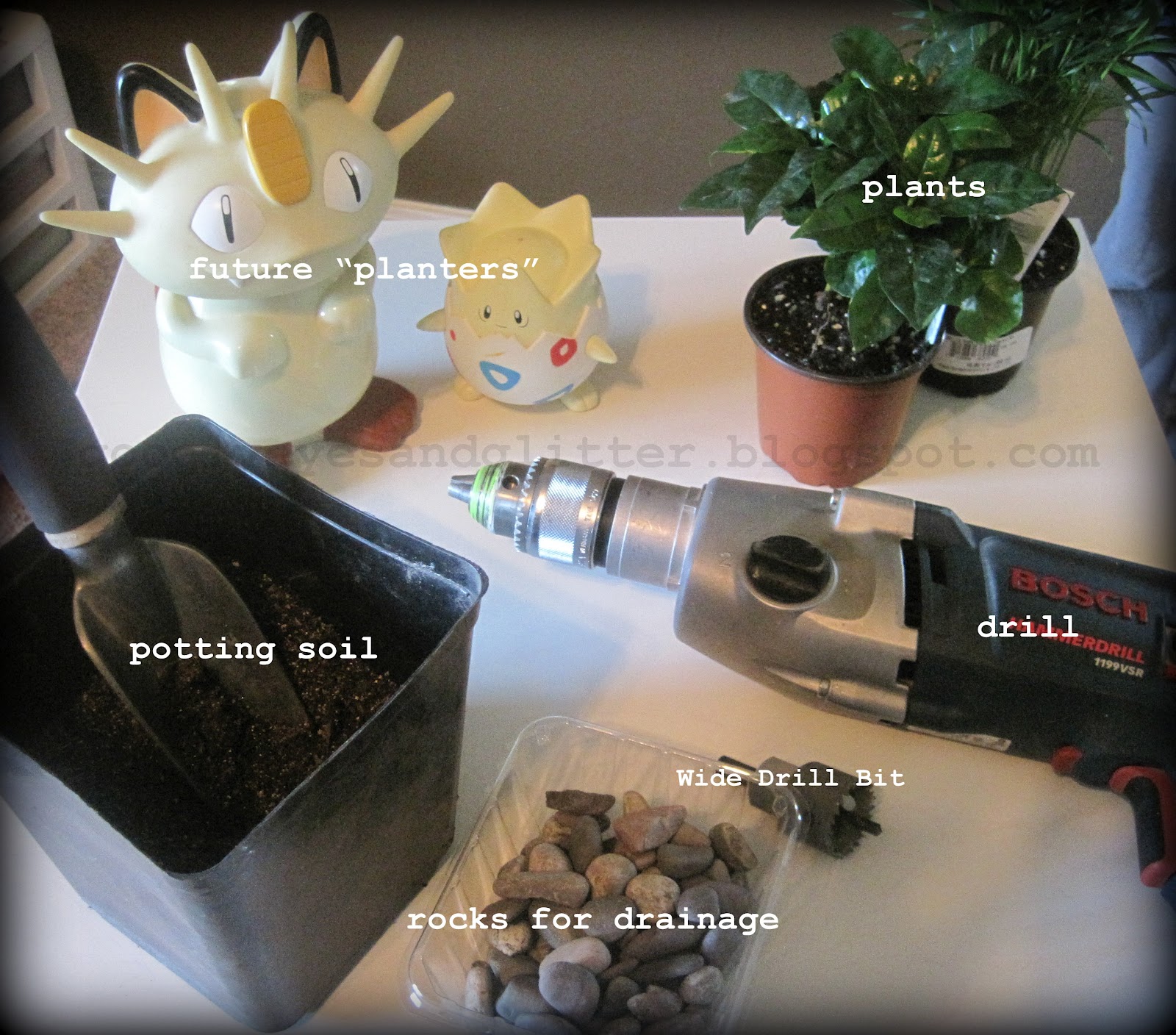 Googly Eyes & Glitter DIY Planter Tutorial My Happy diy planter tutorial my happy