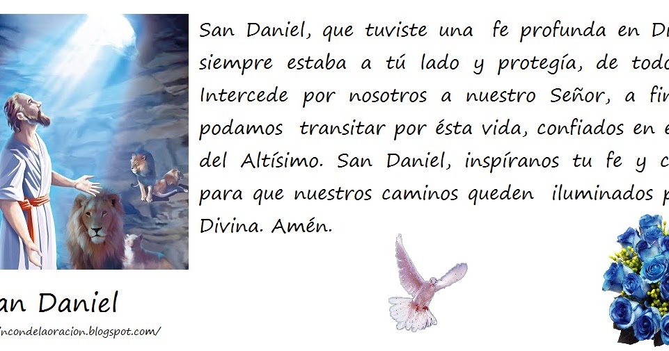 Rincón de la Oración Estampa Oración de San Daniel