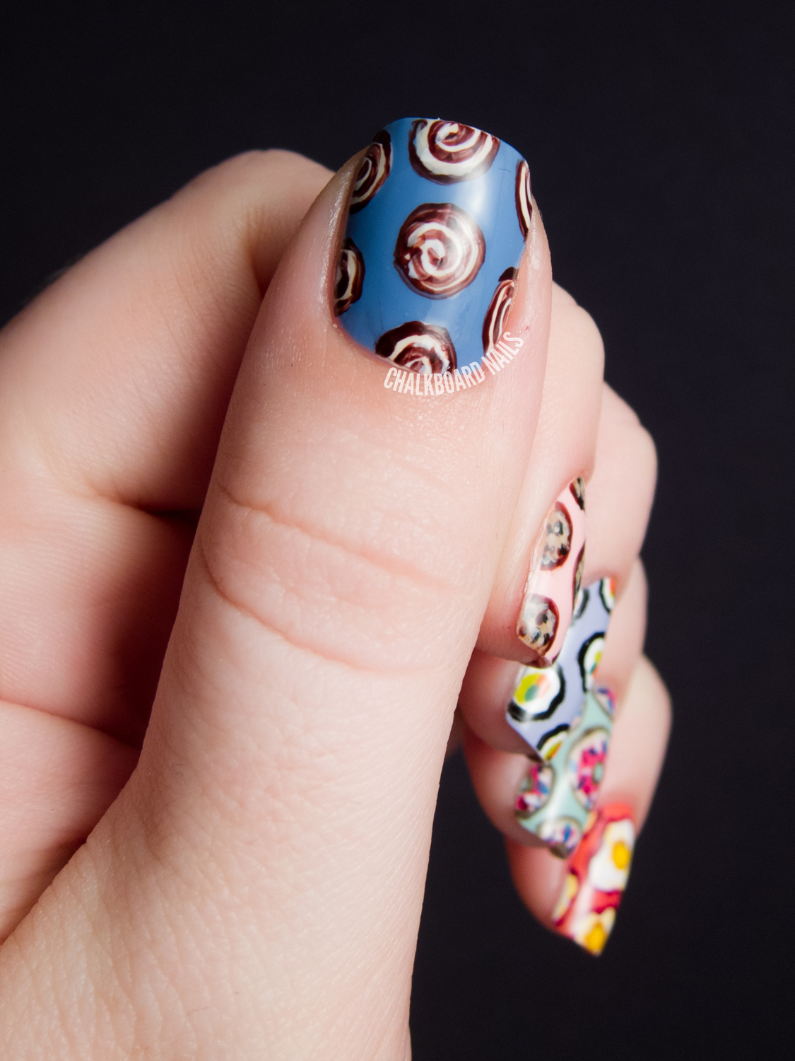 Polish Days 7 Deadly Sins (Gluttony) Chalkboard Nails Nail Art Blog