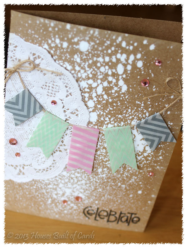 Houses Built of Cards Washi Banner Card