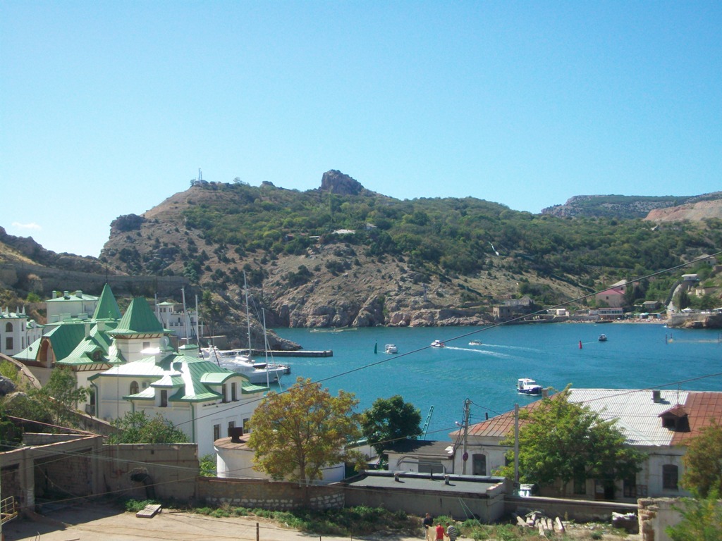 Balaklava bay is surrounded by beautiful hills