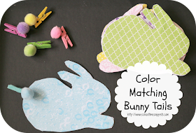 fine motor color matching bunny tails
