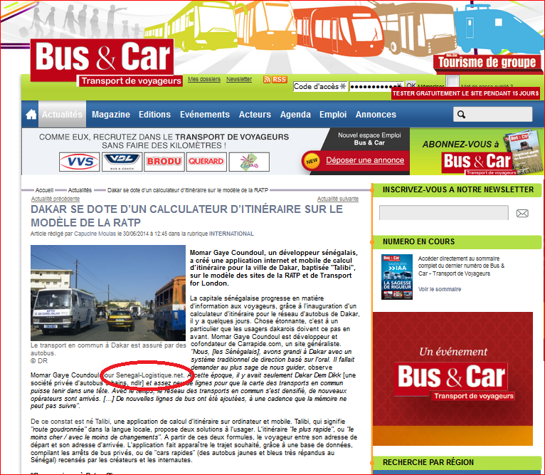 Senegal Logistique Net Presse