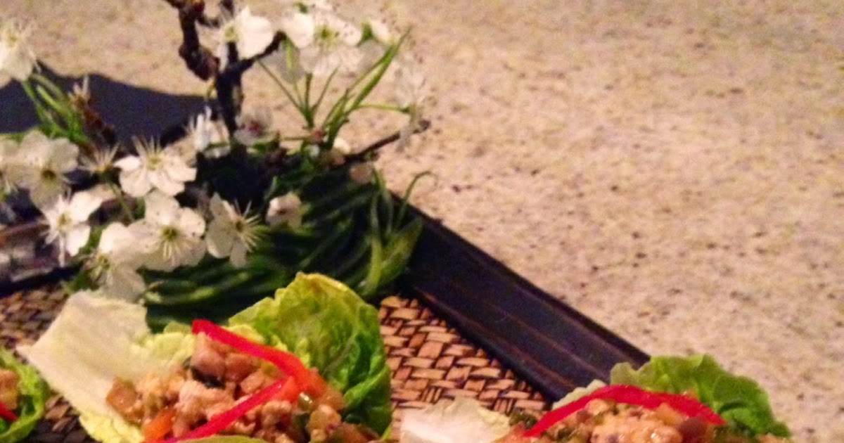 incredibly fed blog Vietnamese Minced Chicken and water chestnuts in baby gem cups